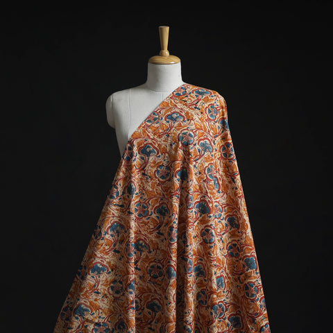 Natural dyed hand block print cotton kalamkari fabric 21