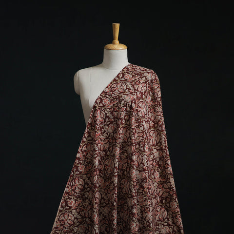 Natural dyed hand block print cotton kalamkari fabric 21