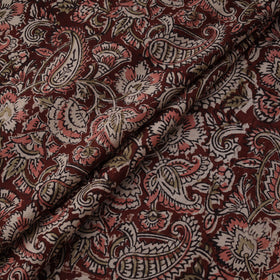 Natural dyed hand block print cotton kalamkari fabric 22