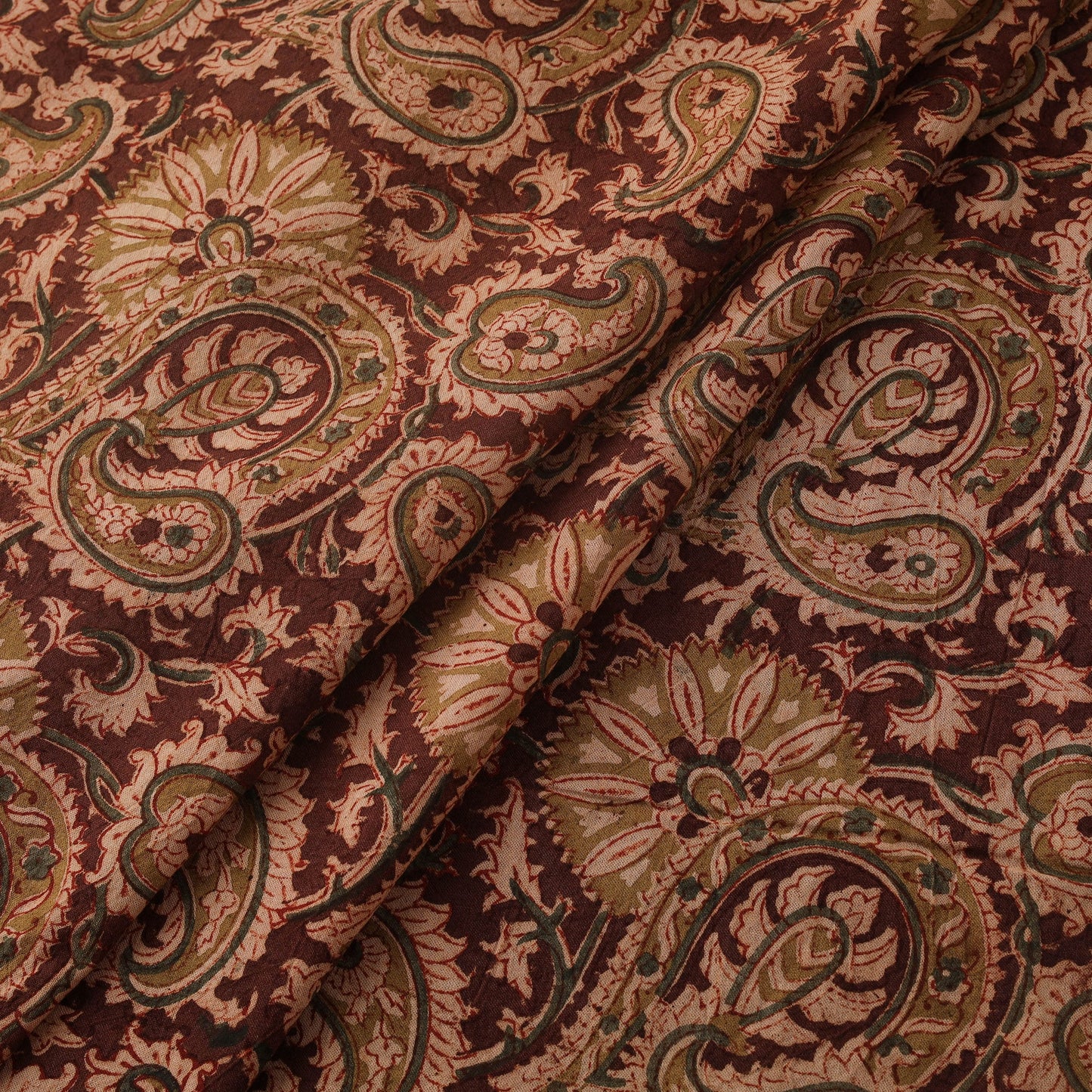 Natural dyed hand block print cotton pedana kalamkari