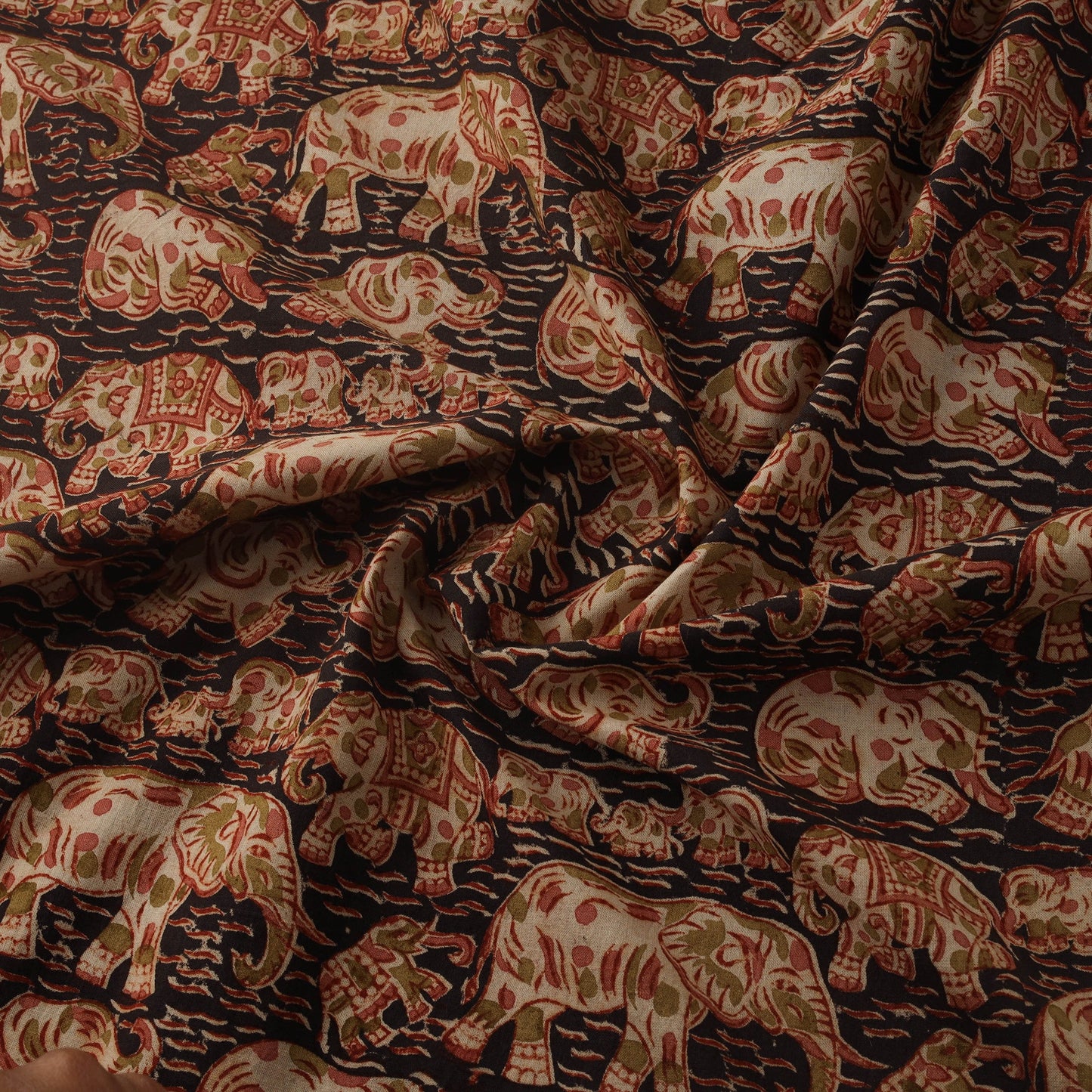 Natural dyed hand block print cotton pedana kalamkari
