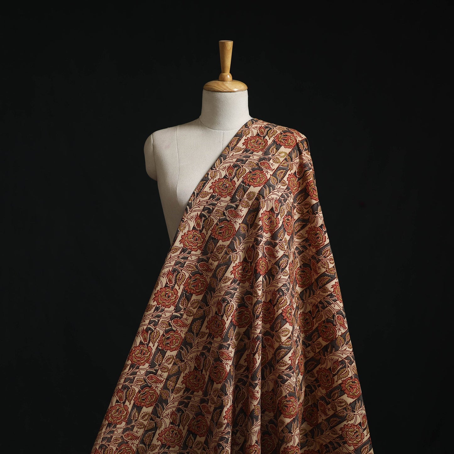 Natural dyed hand block print cotton pedana kalamkari