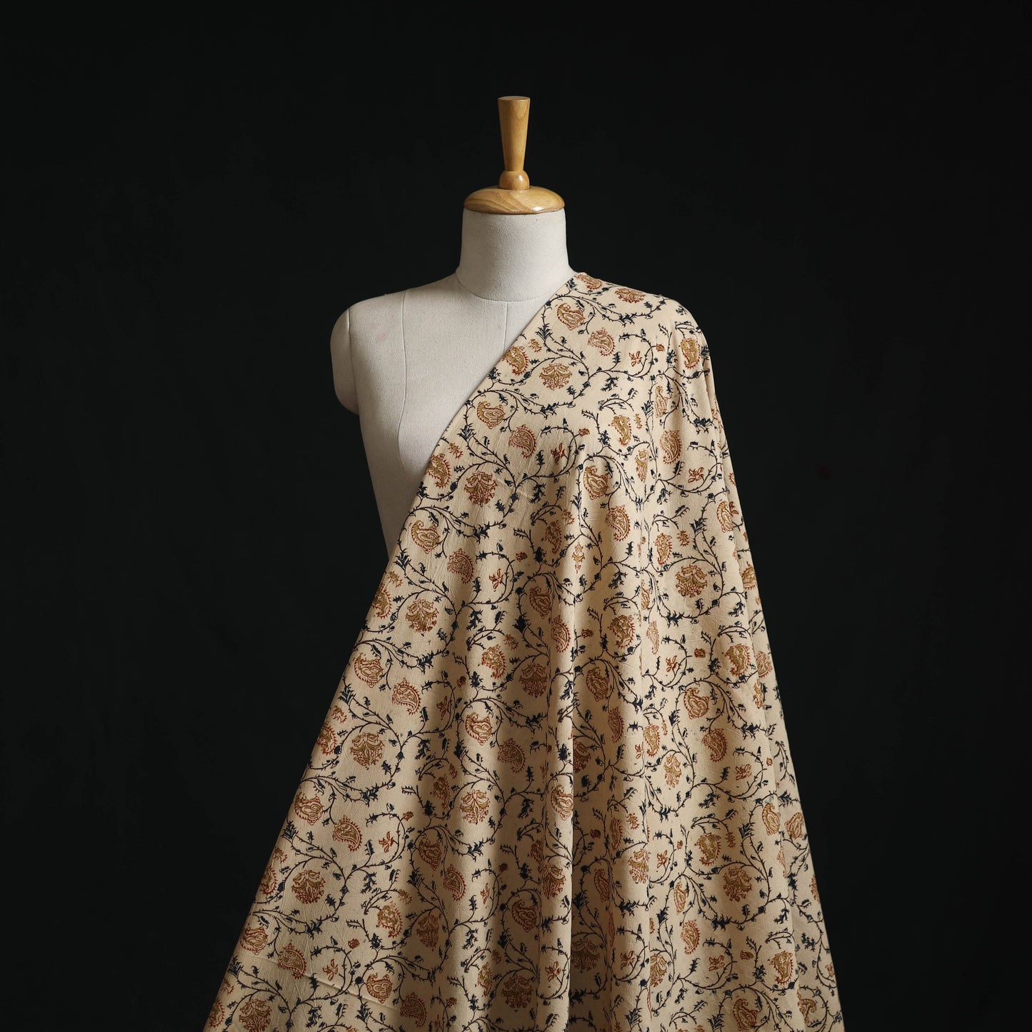 Natural dyed hand block print cotton pedana kalamkari