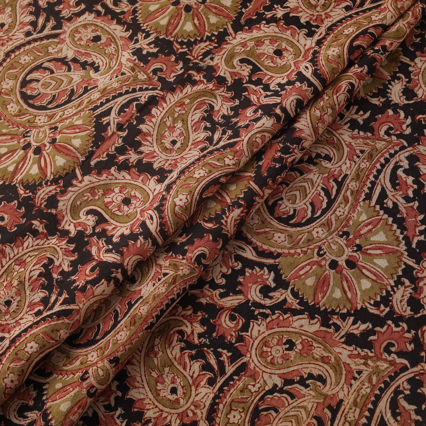 Natural dyed hand block print cotton pedana kalamkari