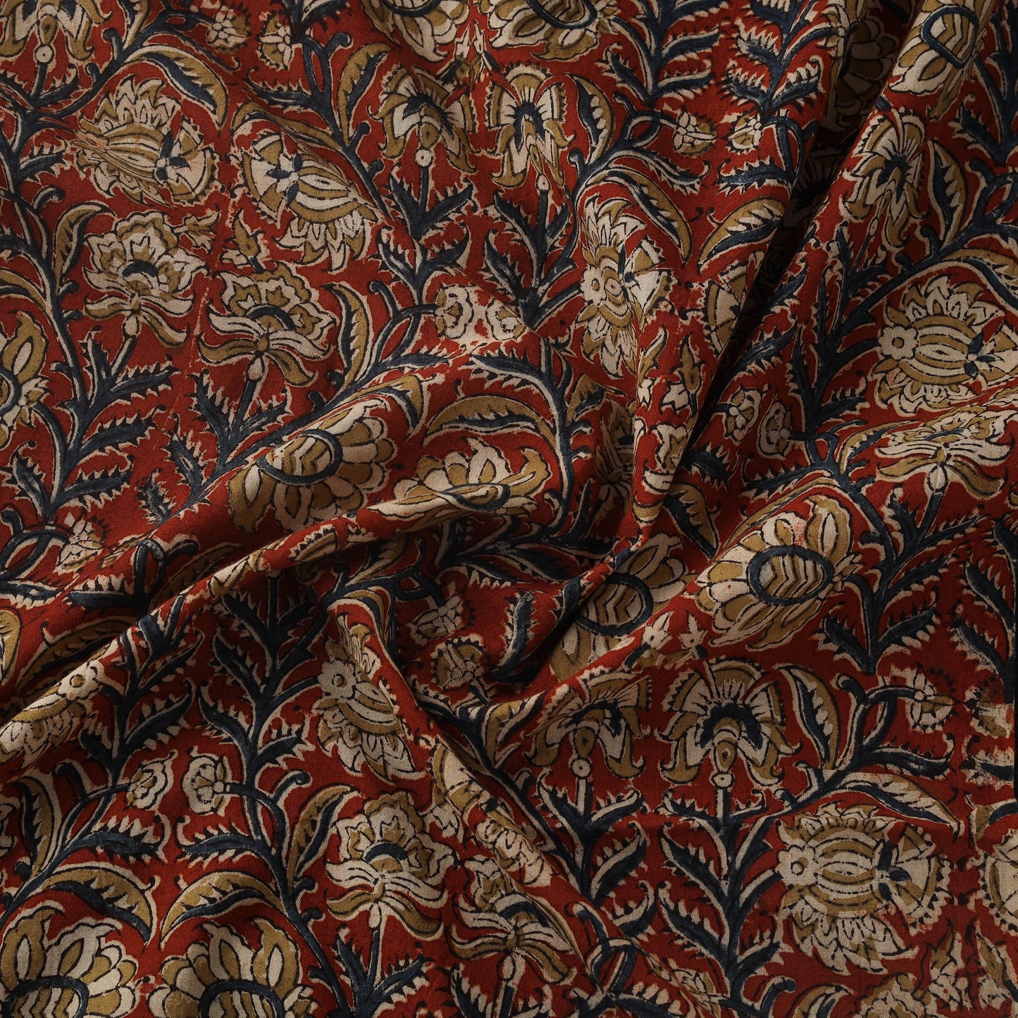Natural dyed hand block print cotton pedana kalamkari