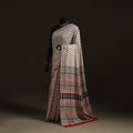 Natural dyed hand block print pure mul cotton bagru saree