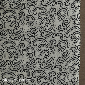 Natural dyed hand block print pure mul cotton bagru saree