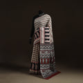 Natural dyed hand block print pure mul cotton bagru saree