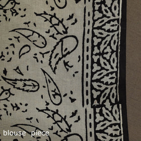 Natural dyed hand block print pure mul cotton bagru saree