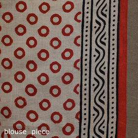Natural dyed hand block print pure mul cotton bagru saree