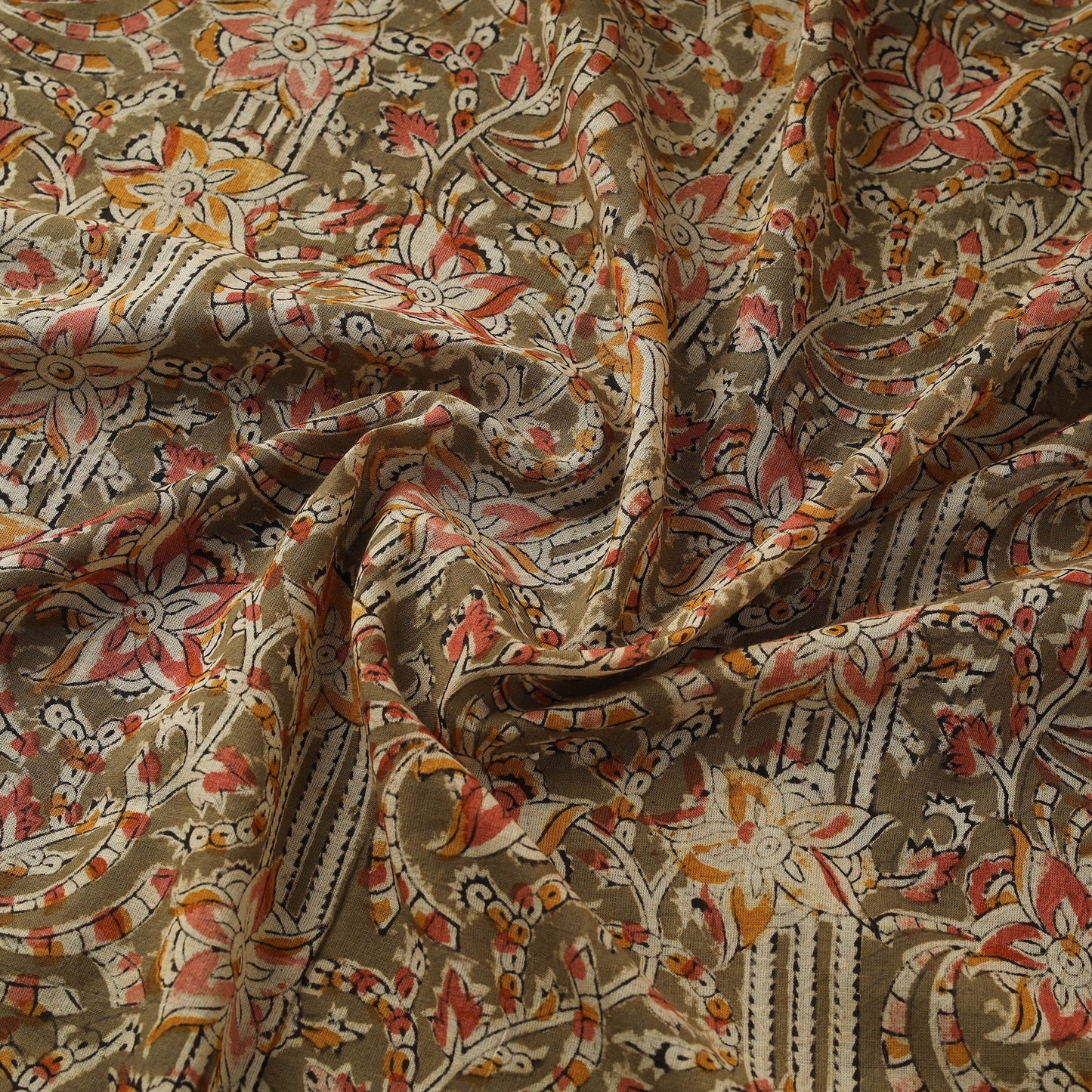 Natural dyed hand block print pure mul cotton pedana