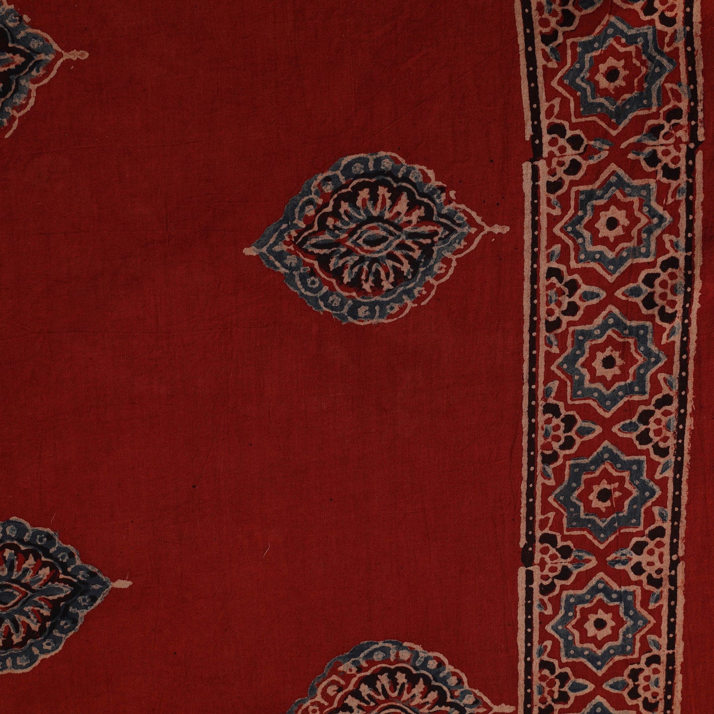 Natural dyed hand cotton fabric 01 - handcrafted