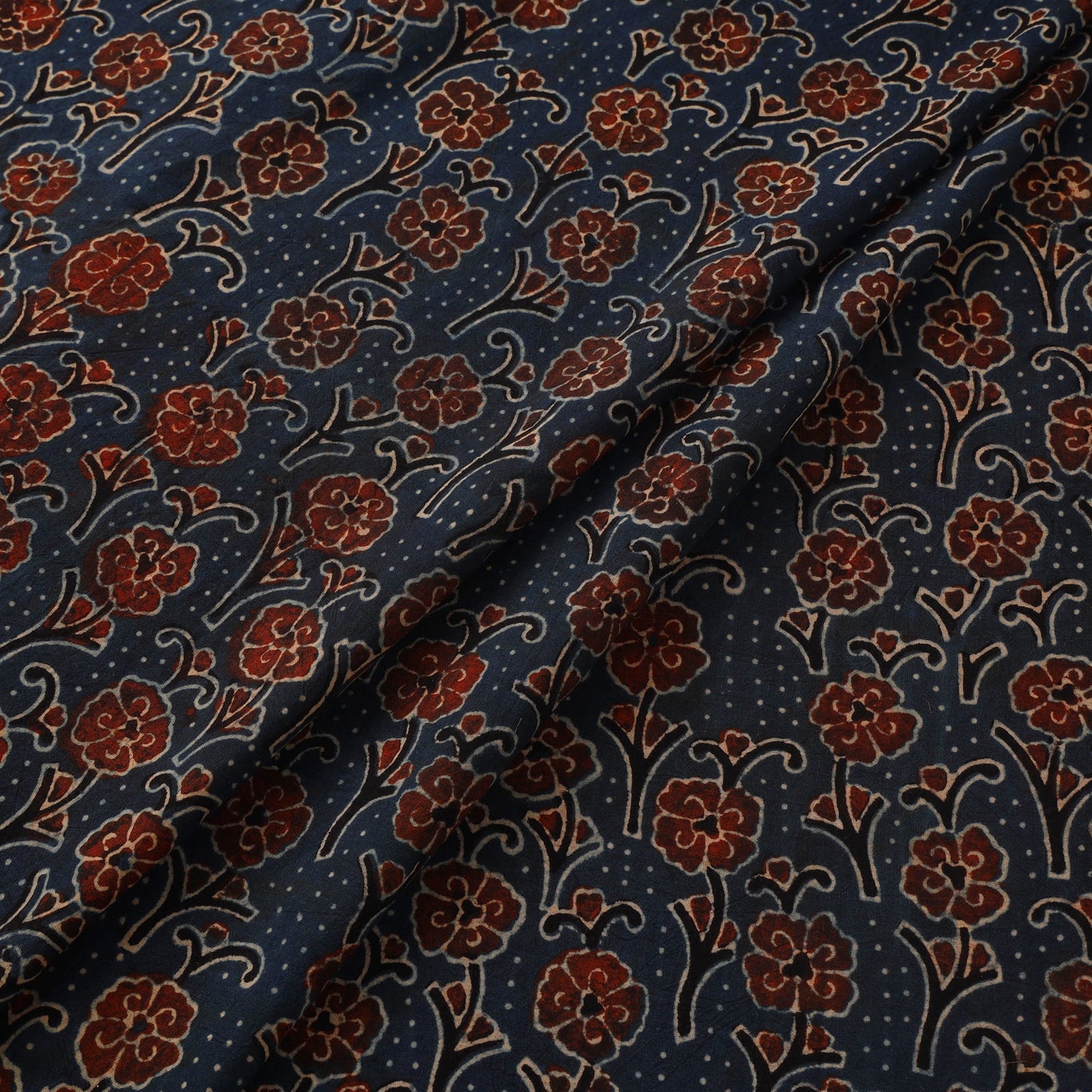 Natural dyed hand cotton fabric 08 - handcrafted