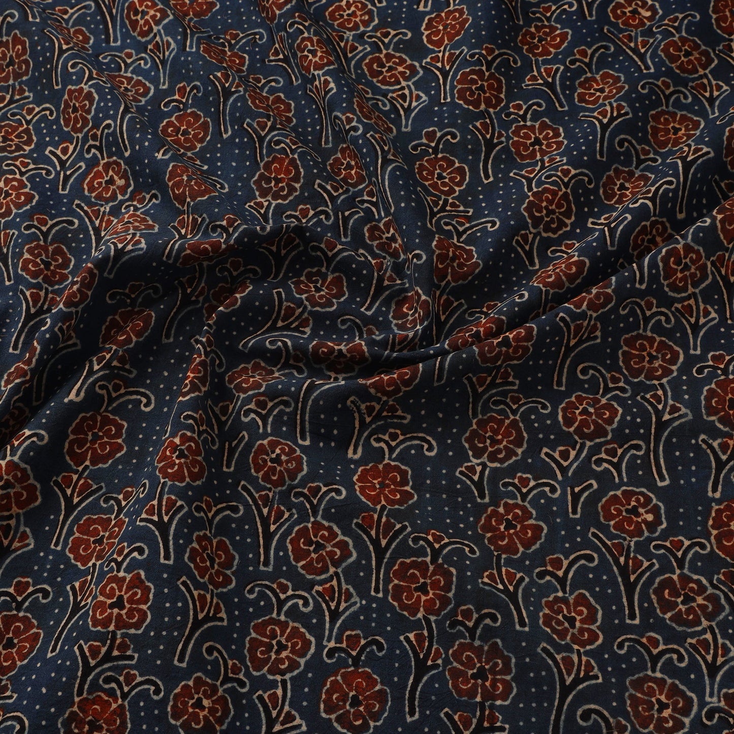 Natural dyed hand cotton fabric 08 - handcrafted