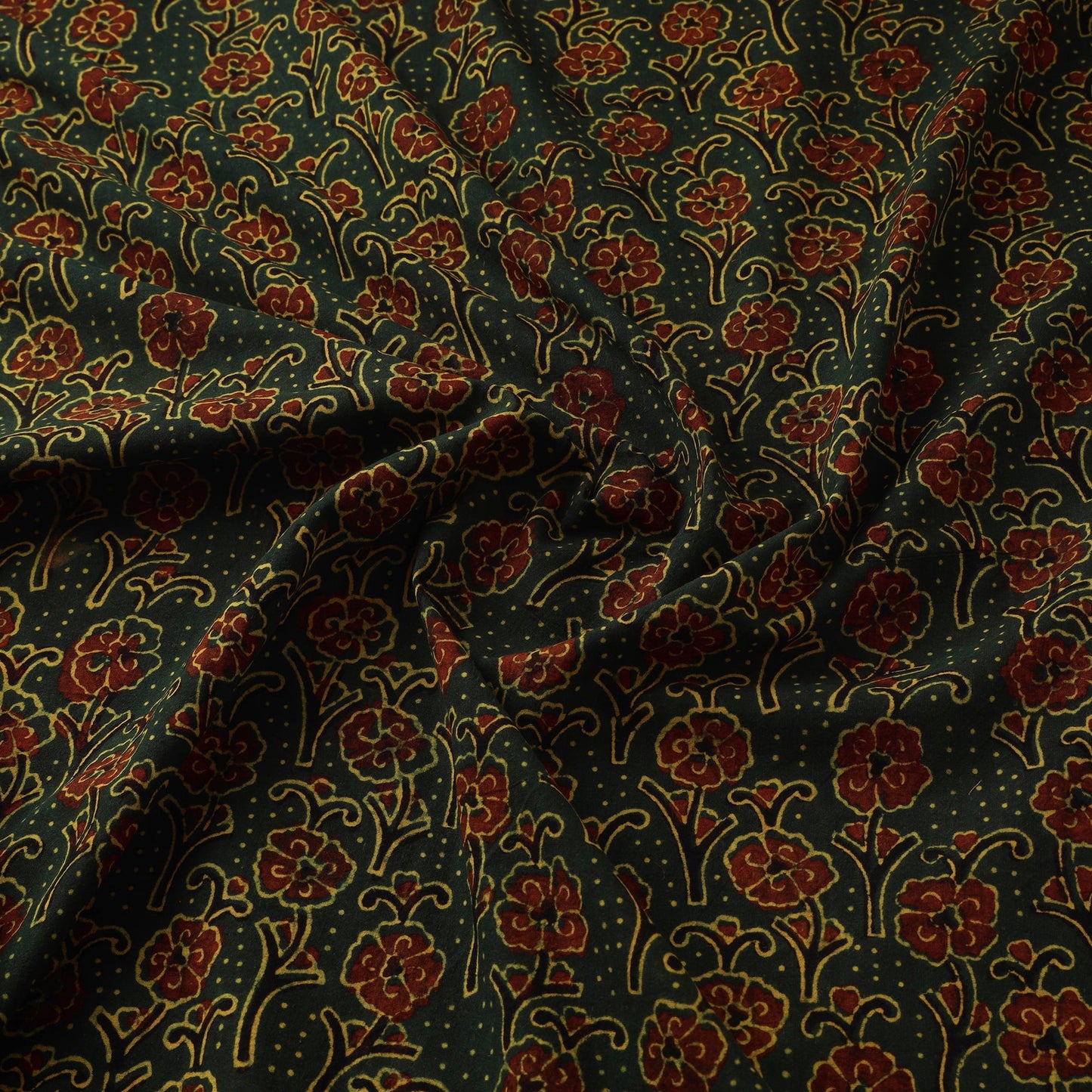 Natural dyed hand cotton fabric 17 - handcrafted