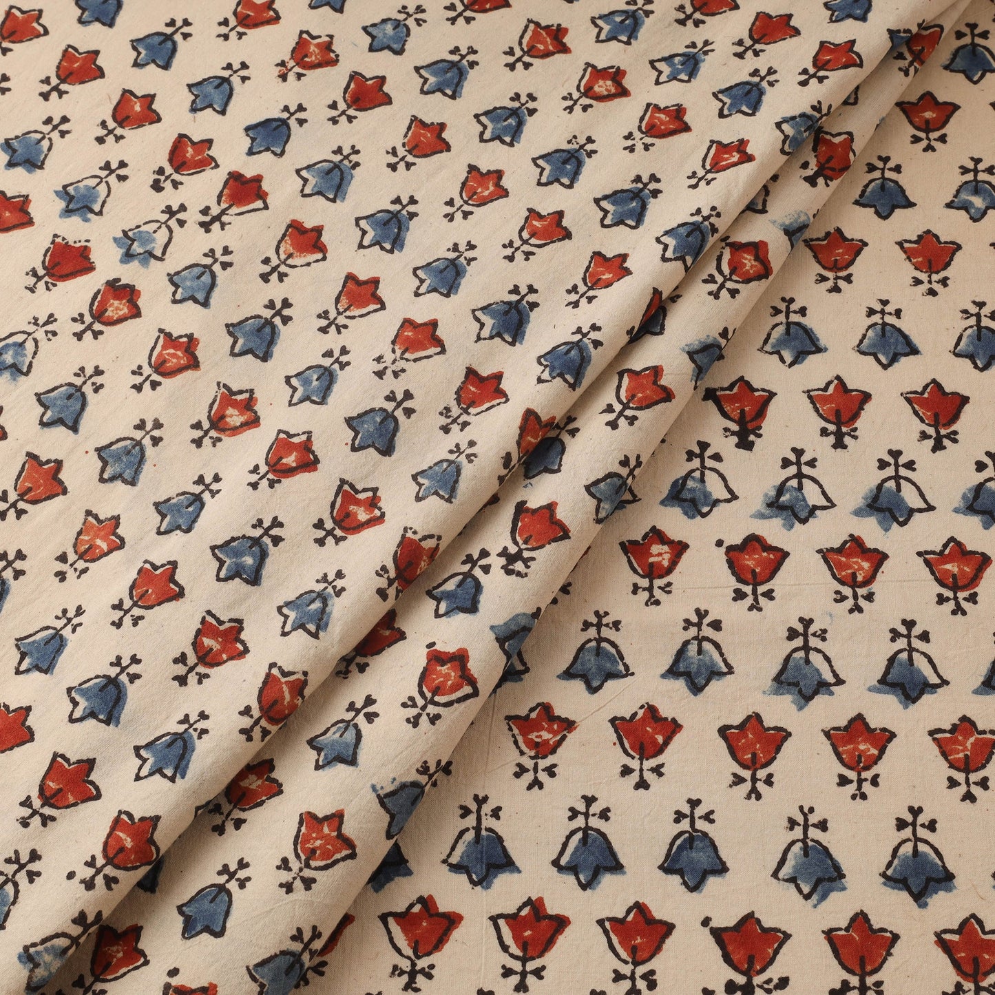 Natural dyed hand cotton fabric 41 - handcrafted