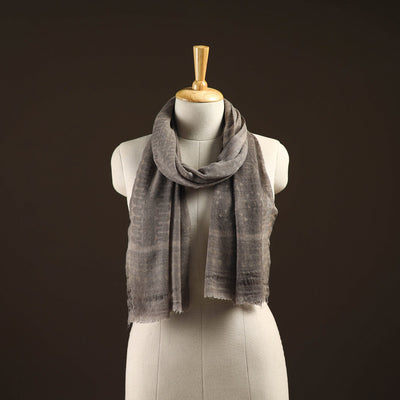 Natural dyed hand printed pure wool akola stole 07