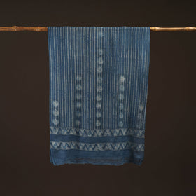 Natural dyed hand printed pure wool akola stole 10