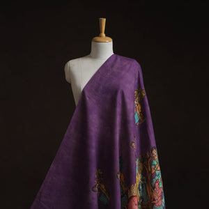 Natural dyed handloom chanderi silk handpainted