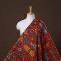 Natural dyed handloom chanderi silk handpainted