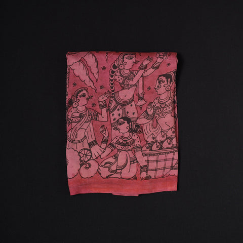 Natural dyed handloom chanderi silk handpainted