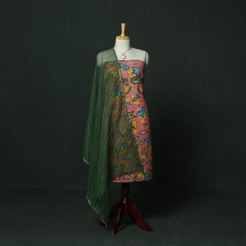 Natural dyed handloom chanderi silk handpainted
