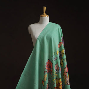 Natural dyed handloom chanderi silk handpainted