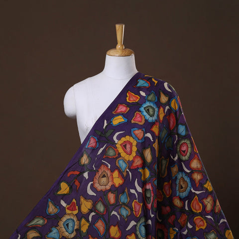 Natural dyed handloom chanderi silk handpainted