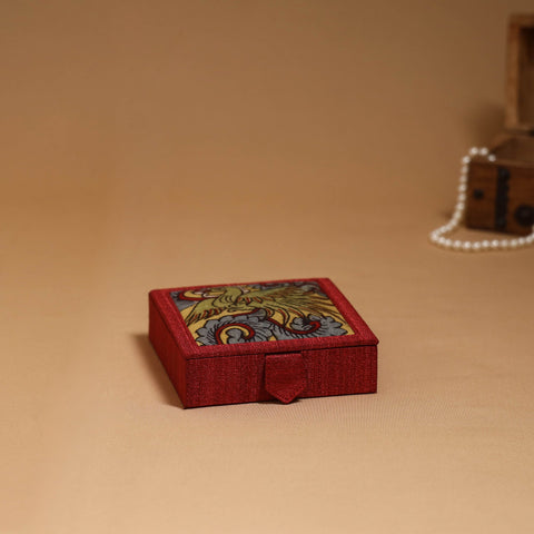 Natural dyed handpainted kalamkari jewellery box 02