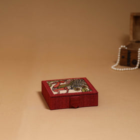 Natural dyed handpainted kalamkari jewellery box 06