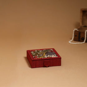 Natural dyed handpainted kalamkari jewellery box 10