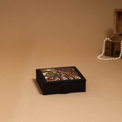 Natural dyed handpainted kalamkari jewellery box 15