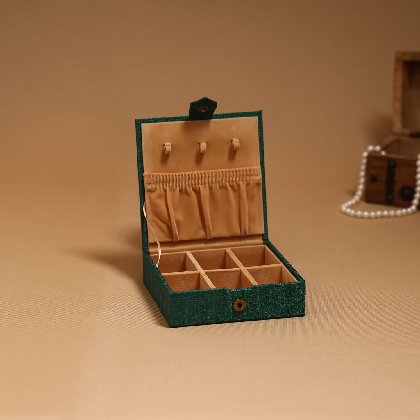 Natural dyed handpainted kalamkari jewellery box 17