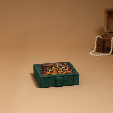 Natural dyed handpainted kalamkari jewellery box 18