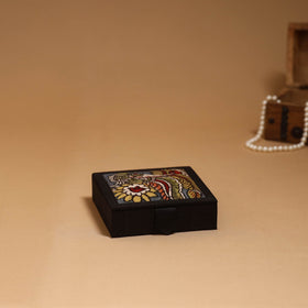 Natural dyed handpainted kalamkari jewellery box 19