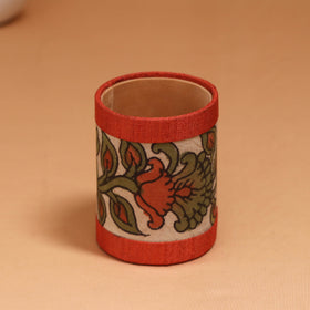 Natural dyed handpainted kalamkari pen stand 04