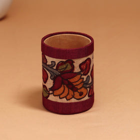 Natural dyed handpainted kalamkari pen stand 05