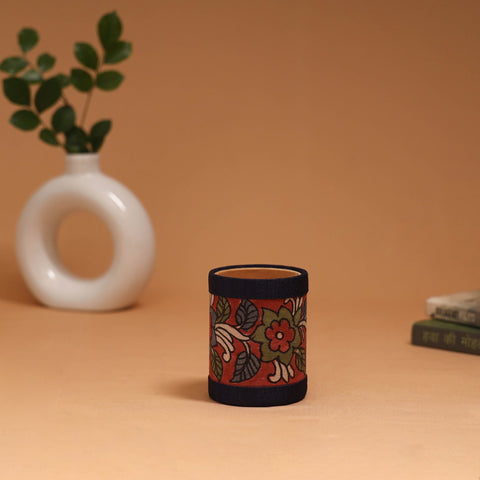 Natural dyed handpainted kalamkari pen stand 08