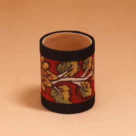 Natural dyed handpainted kalamkari pen stand 28