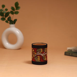 Natural dyed handpainted kalamkari pen stand 28