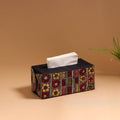 Natural dyed handpainted kalamkari tissue box 32