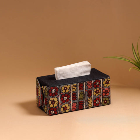 Natural dyed handpainted kalamkari tissue box 32