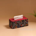 Natural dyed handpainted kalamkari tissue box 36