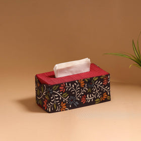 Natural dyed handpainted kalamkari tissue box 36