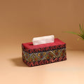 Natural dyed handpainted kalamkari tissue box 37