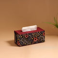 Natural dyed handpainted kalamkari tissue box 41