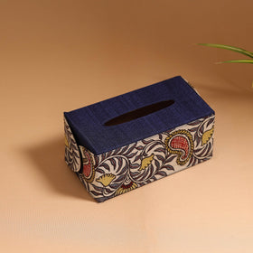 Natural dyed handpainted kalamkari tissue box 44