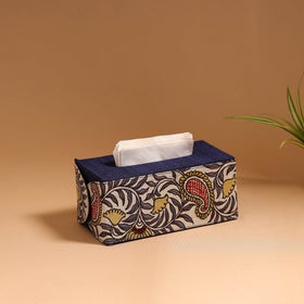 Natural dyed handpainted kalamkari tissue box 44