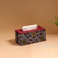 Natural dyed handpainted kalamkari tissue box 46