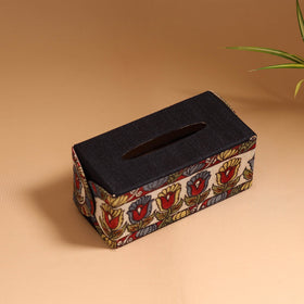 Natural dyed handpainted kalamkari tissue box 47